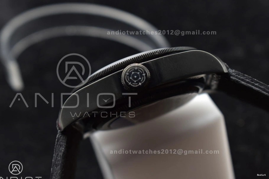 Strap Bay on Bezel DLC Best A2824 Edition Black Leather 1:1 ZF Dark V5 Heritage Distressed Black 0116